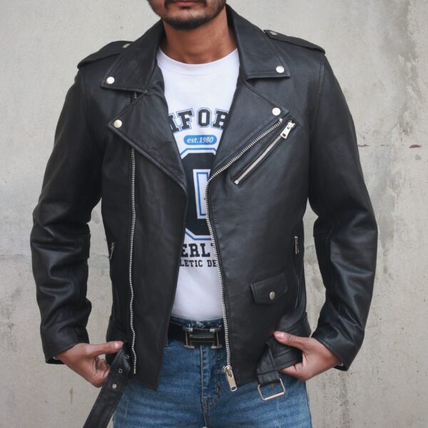 Biker Leather Jacket - Image 2