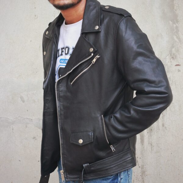 Biker Leather Jacket - Image 4